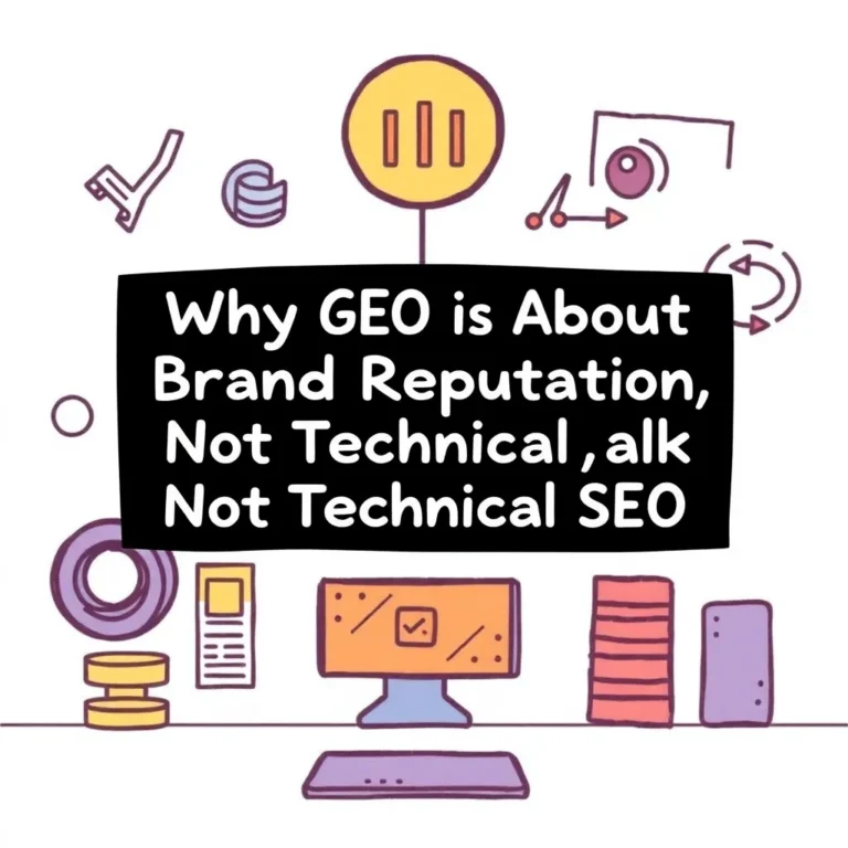 WHY GEO IS ABOUT BRAND REPUTATION, NOT TECHNICAL SEO TACTICS
