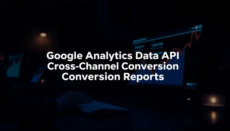 GOOGLE ANALYTICS DATA API में CROSS-CHANNEL CONVERSION REPORTING